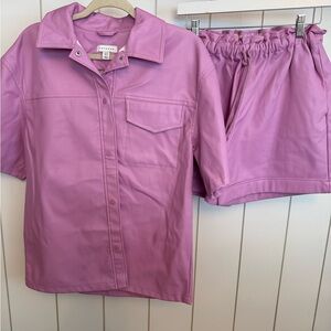 Topshop pleather 2 piece set